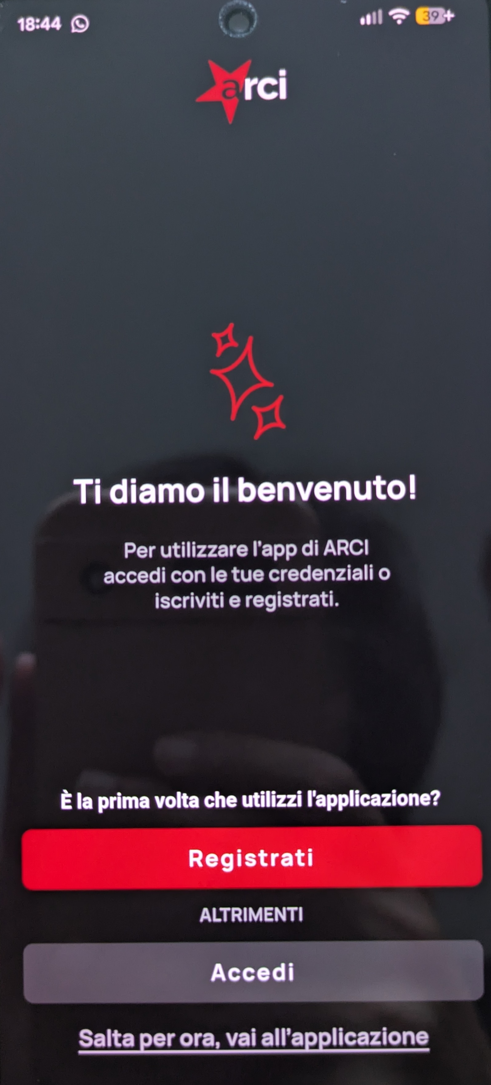 Tesseramento ARCI - passo 1