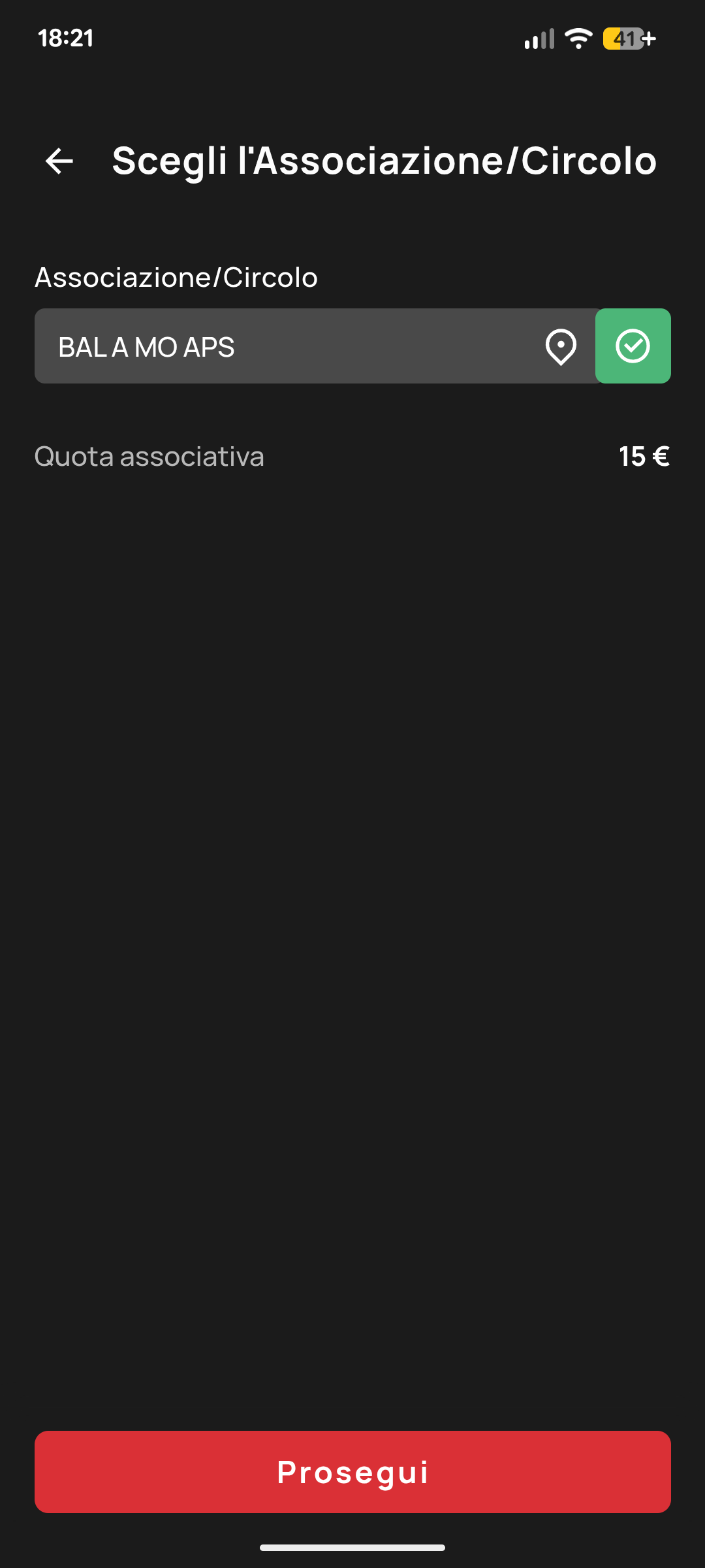 Tesseramento ARCI - passo 8